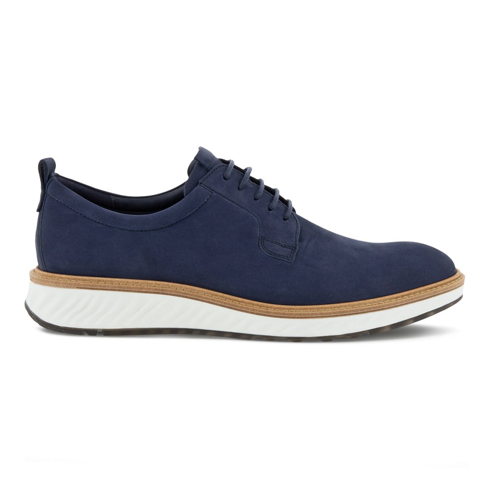 ECCO Mens Derby Shoe Navy - St.1 Hybrid Shoes - JCS-719560